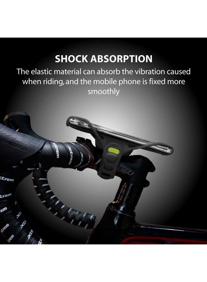 BONE COLLECTION 【Bone】Bike Tie Pro 3 Bike Phone Mount Bicycle Phone Holder for Stem Mounting 4.7"-7.2" Cell Phones, Ultra Light Phone Mount for Bike Motorcycle Road Mountain Bicycle Accessories - Black - Image 5